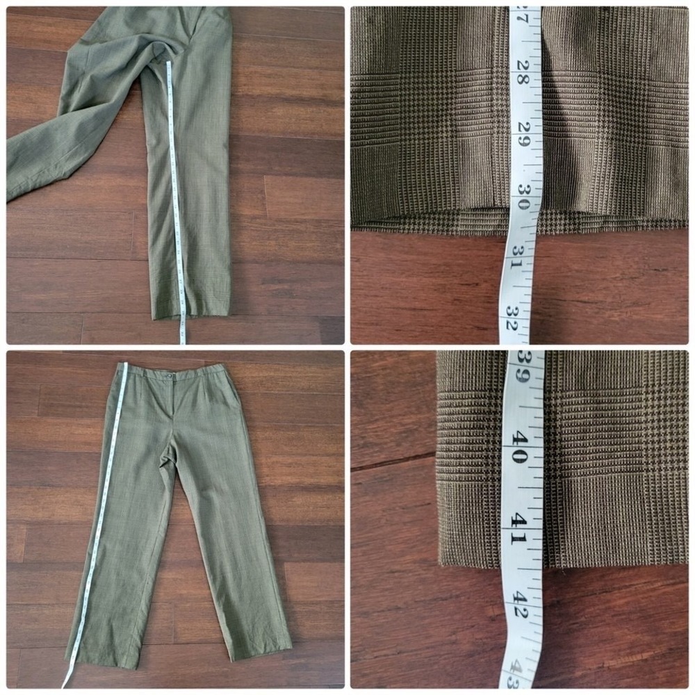 Vtg Pendleton Virgin Wool Straight Leg Lined Dress Pants Trousers Size 14 Olive - Picture 10 of 10